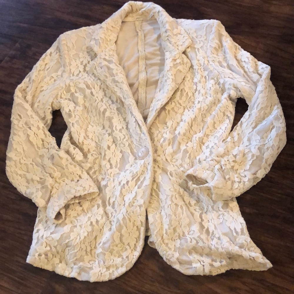 Lace blazer